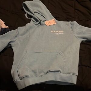 All Saints Men's Blue Hoodie